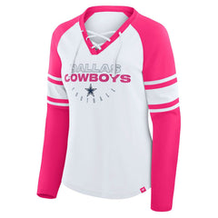 Dallas Cowboys Women's White/Pink NFL Womens Redzone Bling Lace Up LST sale