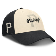 Pittsburgh Pirates Statement Club Performance Adjustable Hat Black/Natural