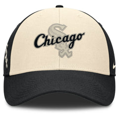 Chicago White Sox Statement Club Performance Adjustable Hat Black/Natural