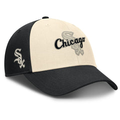 Chicago White Sox Statement Club Performance Adjustable Hat Black/Natural
