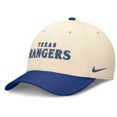 Texas Rangers Statement Rise Performance Flex Hat Natural/Royal