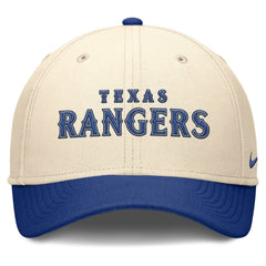 Texas Rangers Statement Rise Performance Flex Hat Natural/Royal