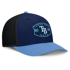 Tampa Bay Rays Cutoff Adjustable Trucker Hat Navy/Light Blue