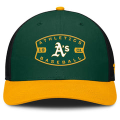 Athletics Cutoff Adjustable Trucker Hat Green/Gold