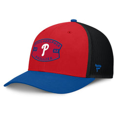 Philadelphia Phillies Cutoff Adjustable Trucker Hat Red/Royal