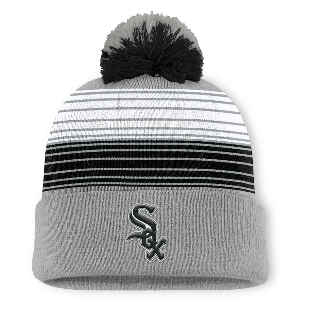 Chicago White Sox Balk Cuffed Knit Hat with Pom Gray