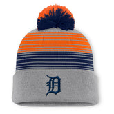 Detroit Tigers Balk Cuffed Knit Hat with Pom Gray