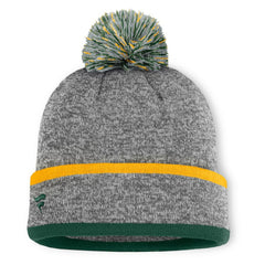 Athletics Backstop Cuffed Knit Hat with Pom Heather Gray