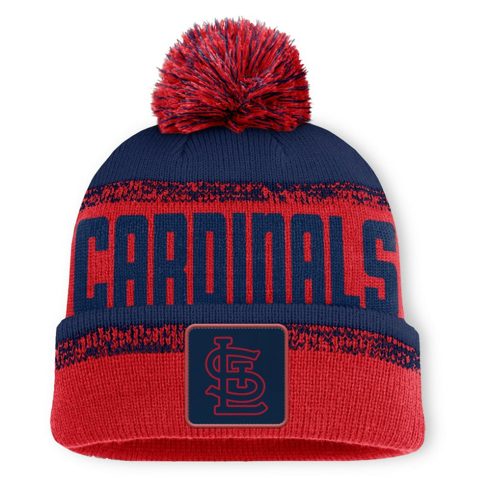 St. Louis Cardinals No-Doubter Cuffed Knit Hat with Pom Red/Navy