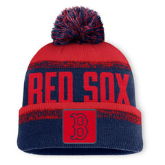Boston Red Sox No-Doubter Cuffed Knit Hat with Pom Navy/Red