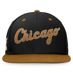 Chicago White Sox Splinter Fitted Hat Black/Brown