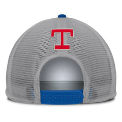 Texas Rangers Cranked Foam Front Patch Trucker Adjustable Hat Gray/White