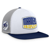 Seattle Mariners Cranked Foam Front Patch Trucker Adjustable Hat Gray/White