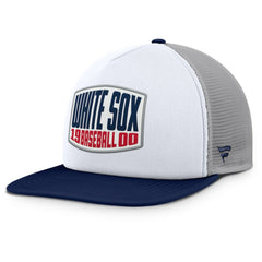 Chicago White Sox Cranked Foam Front Patch Trucker Adjustable Hat Gray/White
