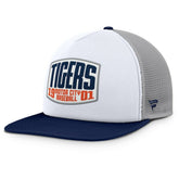 Detroit Tigers Cranked Foam Front Patch Trucker Adjustable Hat Gray/White