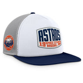 Houston Astros Cranked Foam Front Patch Trucker Adjustable Hat Gray/White