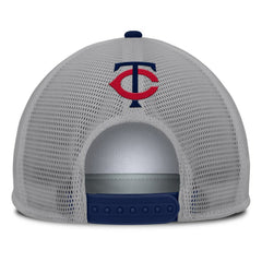 Minnesota Twins Cranked Foam Front Patch Trucker Adjustable Hat Gray/White