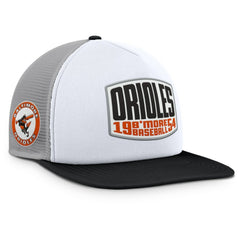 Baltimore Orioles Cranked Foam Front Patch Trucker Adjustable Hat Gray/White