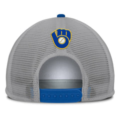 Milwaukee Brewers Cranked Foam Front Patch Trucker Adjustable Hat Gray/White