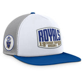 Kansas City Royals Cranked Foam Front Patch Trucker Adjustable Hat Gray/White