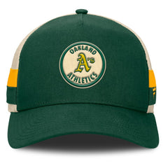 Athletics Inherited Side Stripe Trucker Adjustable Hat Green/Natural