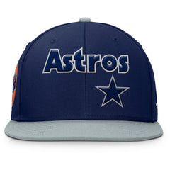 Houston Astros Yard Fitted Hat Navy/Gray