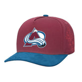 Colorado Avalanche Mitchell & Ness May Flowers Pro Crown Adjustable Hat - Burgundy/Blue Hats