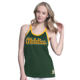 Athletics G-III 4Her by Carl Banks Women's Curveball Racerback Tank Top Green