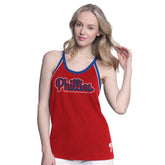 Philadelphia Phillies G-III 4Her by Carl Banks Women's Curveball Racerback Tank Top Red