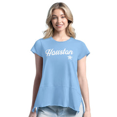 Houston Astros Margaritaville Women's Gametime is Paradise T-Shirt Light Blue