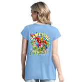 Atlanta Braves Margaritaville Women's Gametime is Paradise T-Shirt Light Blue
