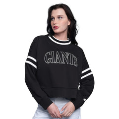 San Francisco Giants Starter Women's Power Play Cropped Pullover Sweatshirt Black