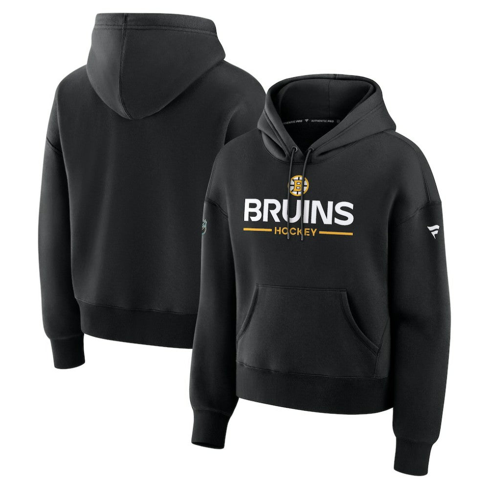 Boston Bruins Fanatics Women's Authentic Pro Primary Pullover Hoodie - Black Hoodies