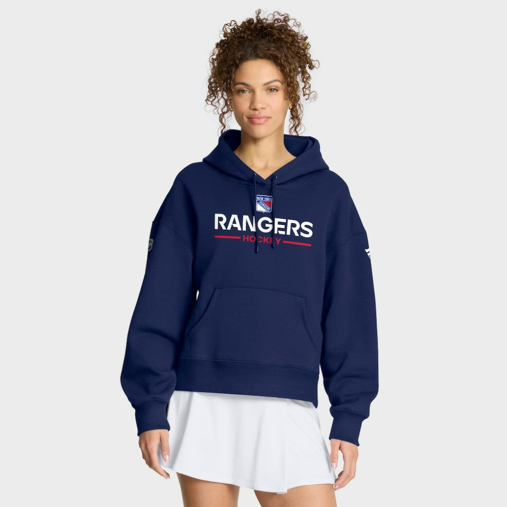 New York Rangers Fanatics Women's Authentic Pro Primary Pullover Hoodie - Navy Hoodies