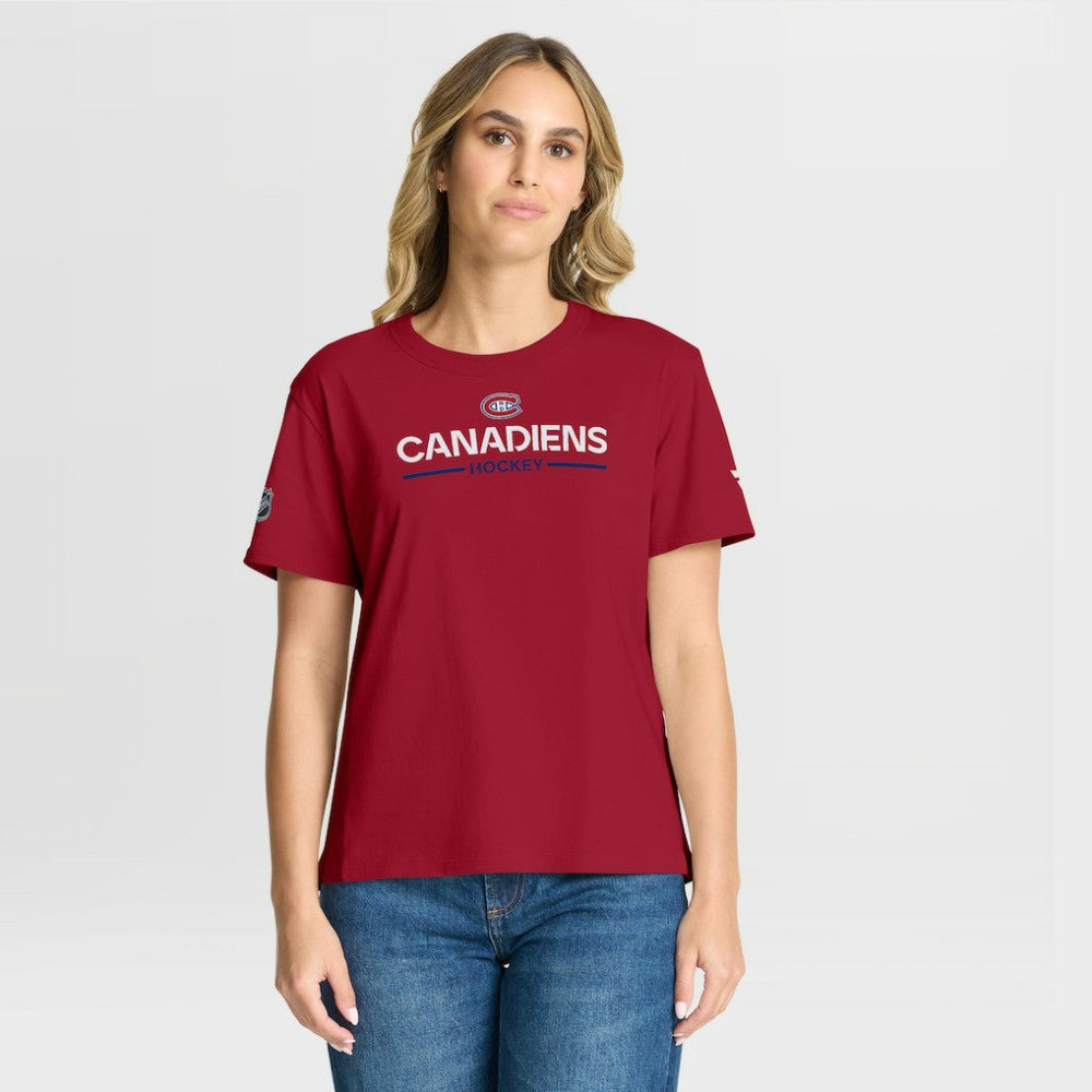Montreal Canadiens Fanatics Women's Authentic Pro Primary T-Shirt - Red T-shirts