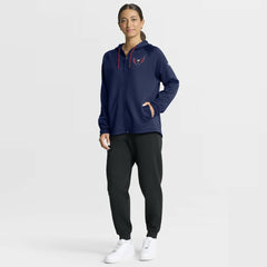 Washington Capitals Fanatics Women's Authentic Pro Rink Raglan Full-Zip Hoodie - Navy Hoodies