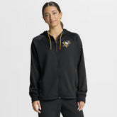 Pittsburgh Penguins Fanatics Women's Authentic Pro Rink Raglan Full-Zip Hoodie - Black Hoodies