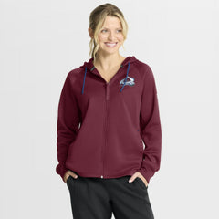 Colorado Avalanche Fanatics Women's Authentic Pro Rink Raglan Full-Zip Hoodie - Burgundy Hoodies