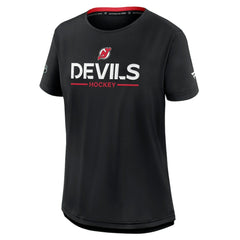New Jersey Devils Fanatics Women's Authentic Pro Rink Tech T-Shirt - Black T-shirts