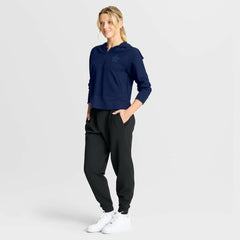 Toronto Maple Leafs Fanatics Women's Authentic Pro Road Tri-Blend Quarter-Zip Hoodie - Navy Hoodies