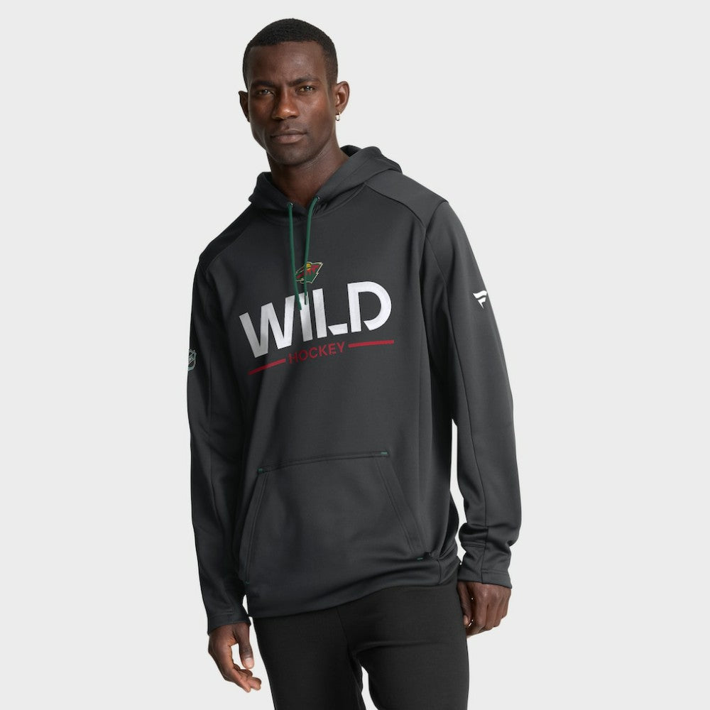 Minnesota Wild Fanatics Authentic Pro Rink Hoodie - Black Hoodies