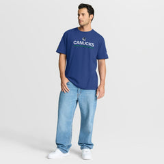 Vancouver Canucks Fanatics Authentic Pro Primary T-Shirt - Blue T-shirts