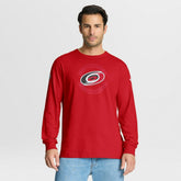 Carolina Hurricanes Fanatics Authentic Pro Property Of Practice Long Sleeve T-Shirt - Red T-shirts