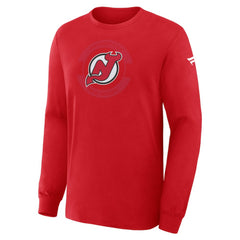 New Jersey Devils Fanatics Authentic Pro Property Of Practice Long Sleeve T-Shirt - Red T-shirts