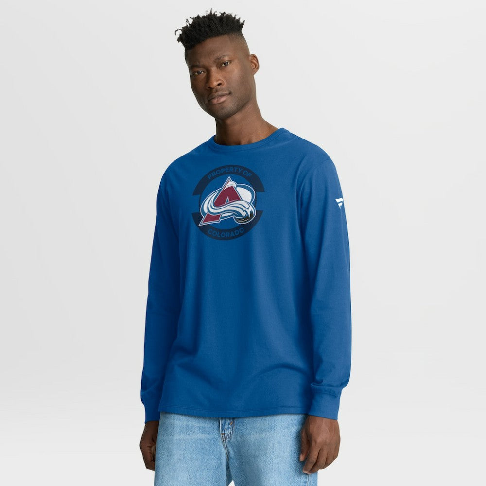 Colorado Avalanche Fanatics Authentic Pro Property Of Practice Long Sleeve T-Shirt - Blue T-shirts