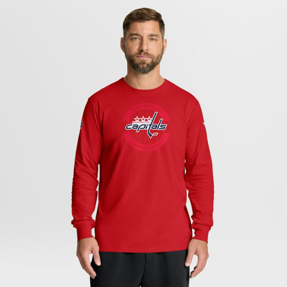Washington Capitals Fanatics Authentic Pro Property Of Practice Long Sleeve T-Shirt - Red T-shirts
