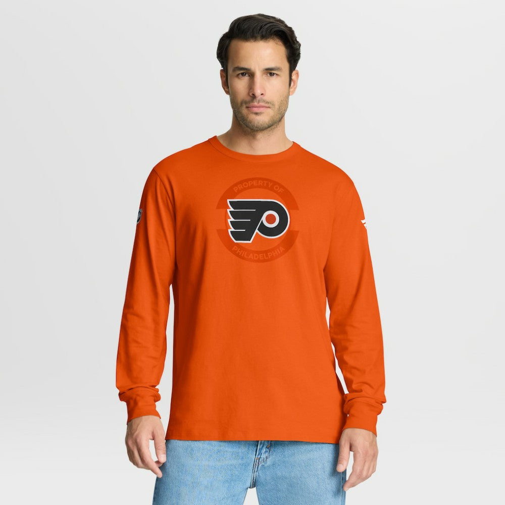 Philadelphia Flyers Fanatics Authentic Pro Property Of Practice Long Sleeve T-Shirt - Orange T-shirts