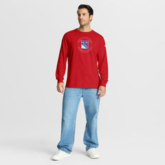 New York Rangers Fanatics Authentic Pro Property Of Practice Long Sleeve T-Shirt - Red T-shirts