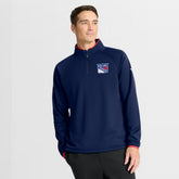 New York Rangers Fanatics Authentic Pro Rink Raglan Quarter-Zip Pullover - Navy Pullover