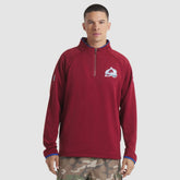 Colorado Avalanche Fanatics Authentic Pro Rink Raglan Quarter-Zip Pullover - Burgundy Pullover